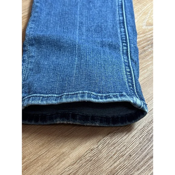 Mother Denim The Mid Rise Dazzler Hoover Ankle Fray Jeans Getalongs Size 24 - Picture 5 of 10